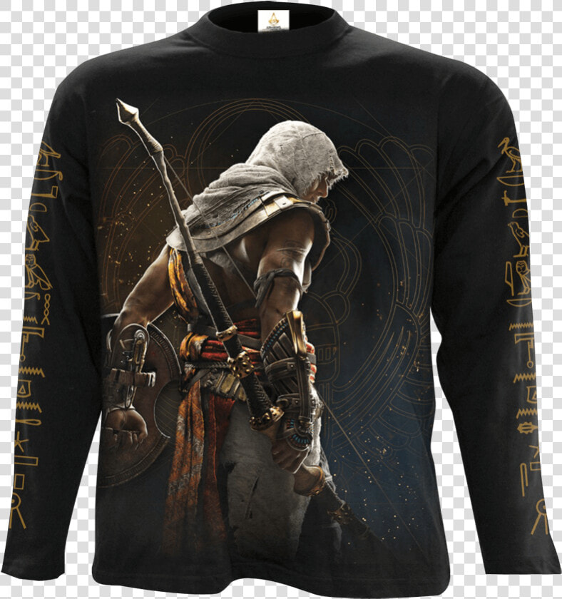 Assassins Creed Origins Black Long Sleeve T shirt   Assassin  39 s Creed Origins Mobile  HD Png DownloadTransparent PNG