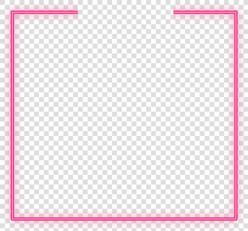  glow  freetoedit  neon  square  pink  frame  border   Ivory  HD Png DownloadTransparent PNG