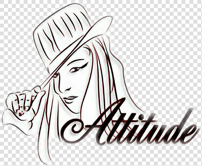 Attitude Png For Picsart   Png Download   Line Art  Transparent PngTransparent PNG