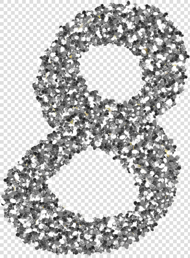  8  silver  glitter  sparkle   Silver Glitter Numbers Png  Transparent PngTransparent PNG