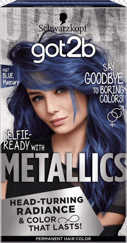 Got2b Color Com Metallics M67 Blue Mercury   Blond  HD Png DownloadTransparent PNG