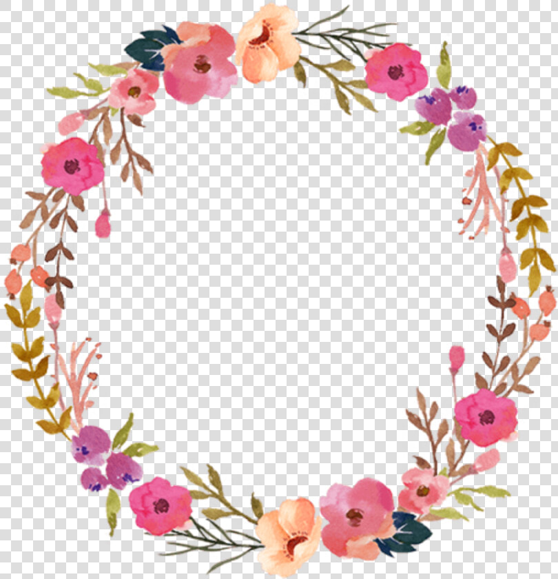 Watercolor Wreath Flower Png  Transparent Png   Png   Pink Floral Wreath Png  Png DownloadTransparent PNG