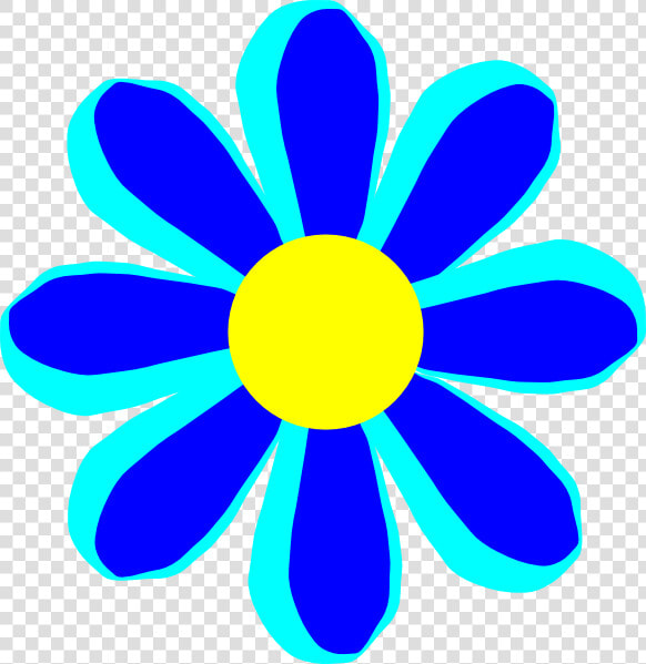 Flower Cartoon Blue Clip Art At Clipart Library   Blue Cartoon Flower Png  Transparent PngTransparent PNG