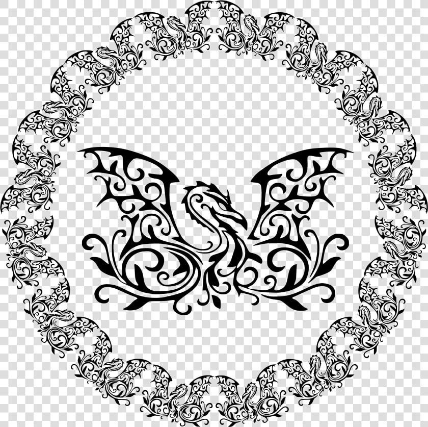 Dragon With Same Circle Border   Dragon Border Circle Transparent  HD Png DownloadTransparent PNG