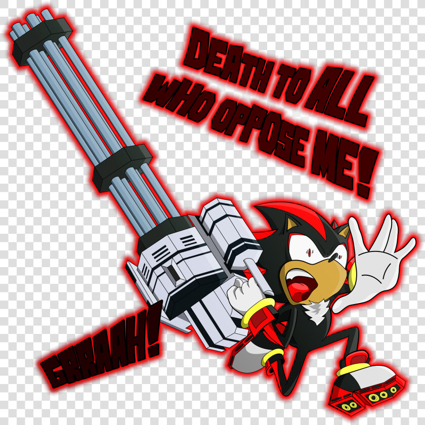 Shadow With Gatling Gun  HD Png DownloadTransparent PNG