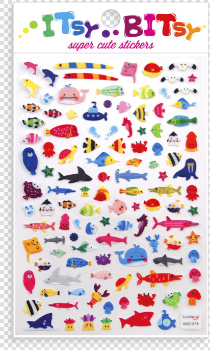 Itsy Bitsy Stickers Sea Life  HD Png DownloadTransparent PNG