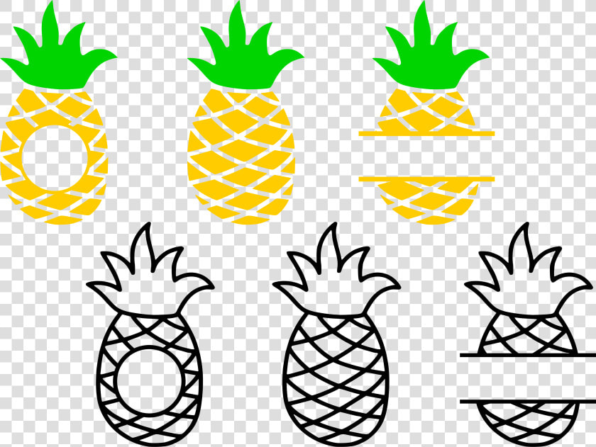 Clip Art Be A Pineapple Svg   Monogram Pineapple Frame  HD Png DownloadTransparent PNG