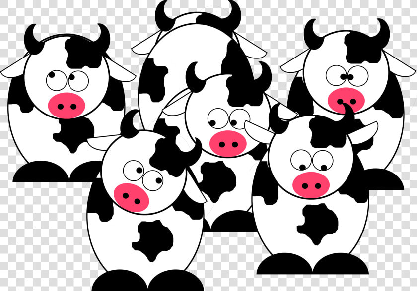 Cow Herd Clipart   Herd Of Cattle Cartoon  HD Png DownloadTransparent PNG