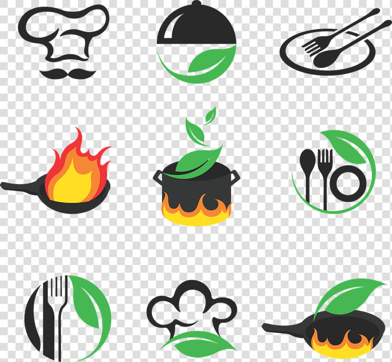 Logo  Cuisine  Food  Restaurant  Pot  Leaf  Dish  Spoon   Logo Makanan  HD Png DownloadTransparent PNG