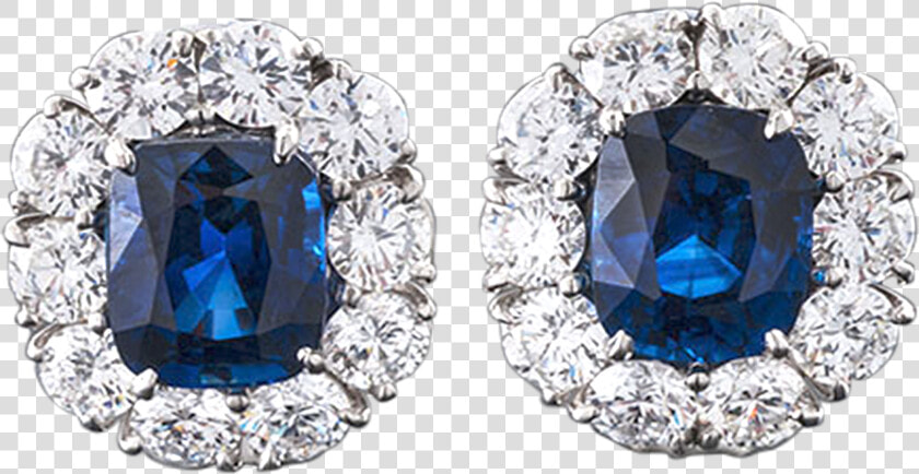 Sapphire And Diamond Earrings    Stones Diamond Earrings  HD Png DownloadTransparent PNG