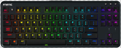 Fnatic Gear Ministreak Rgb Tenkeyless Cherrymx Blue   Computer Keyboard  HD Png DownloadTransparent PNG