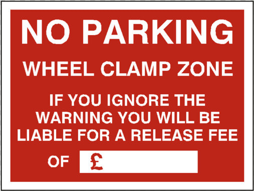 No Parking Wheel Clamp Fine Sign   Parking Visiteurs  HD Png DownloadTransparent PNG