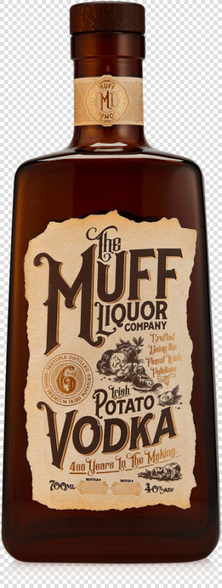 Muff Liquor Company Craft Vodka   Bottle  HD Png DownloadTransparent PNG