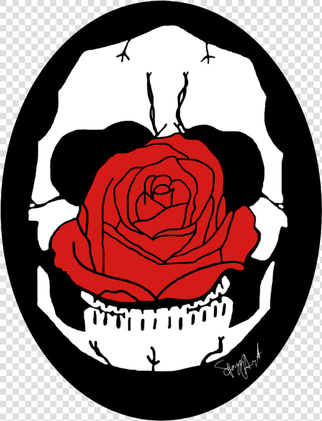 Skull  amp  Rose Watermarked Pillow  HD Png DownloadTransparent PNG