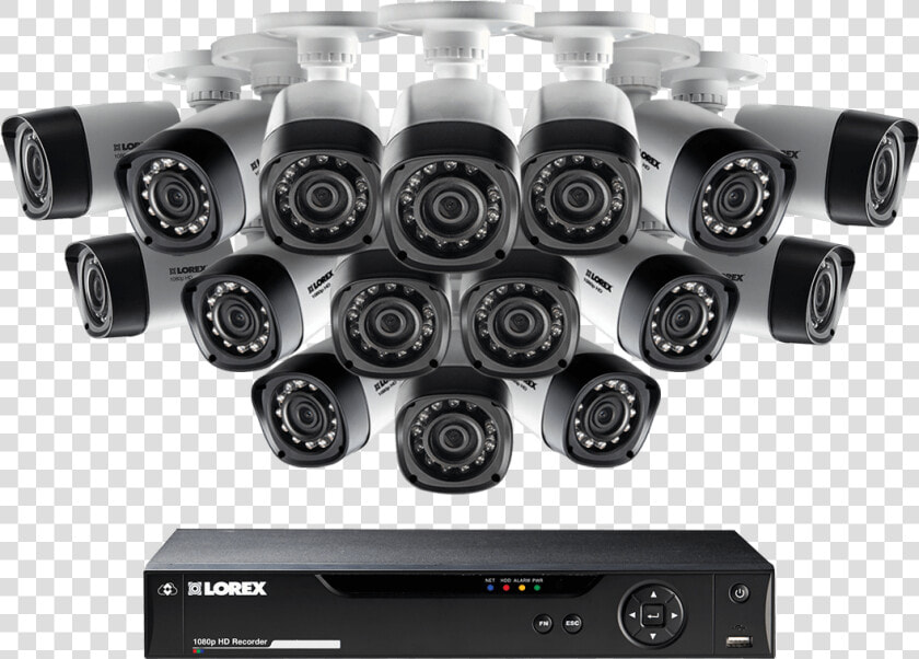 16 Channel Security Camera System With 16 Cameras And   Lorex Flir Camera  HD Png DownloadTransparent PNG