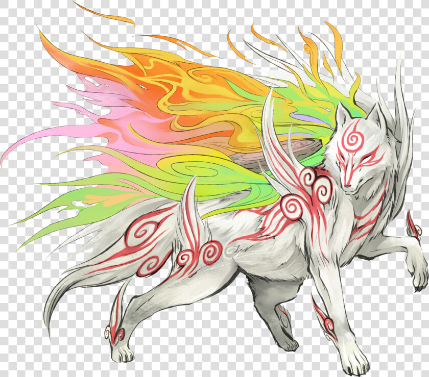 Transparent Amaterasu Png   Okami Amaterasu And Shiranui  Png DownloadTransparent PNG