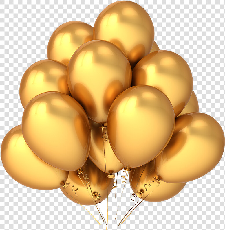 Golden Balloon Transparent   Birthday Balloons Png Gold  Png DownloadTransparent PNG