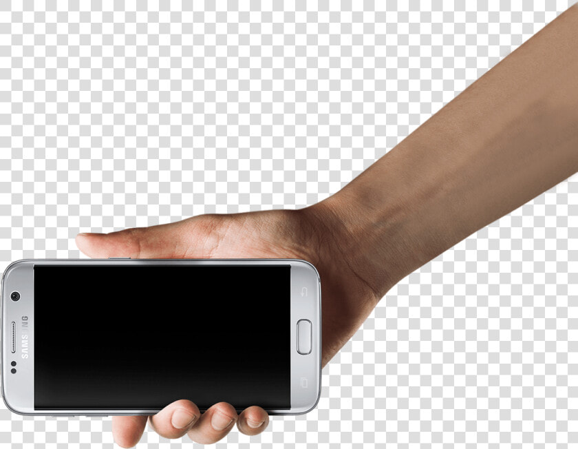 Transparent Holding Phone Png   Celular Samsung Con Mano  Png DownloadTransparent PNG