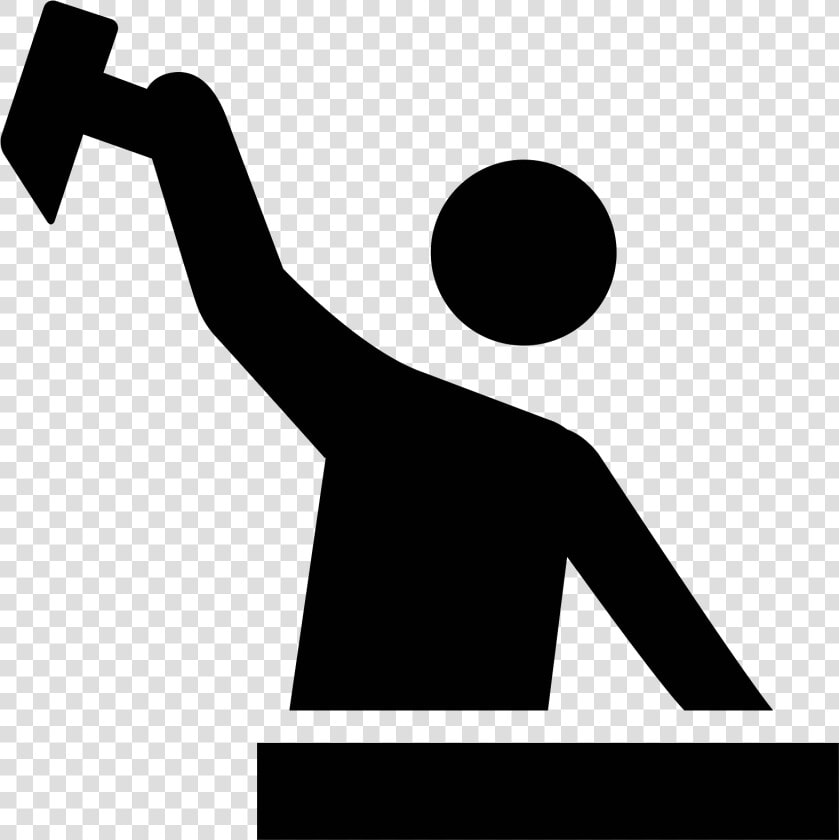 Construction  Road  Roadwork  Worker Icon   Man With Hammer Icon  HD Png DownloadTransparent PNG