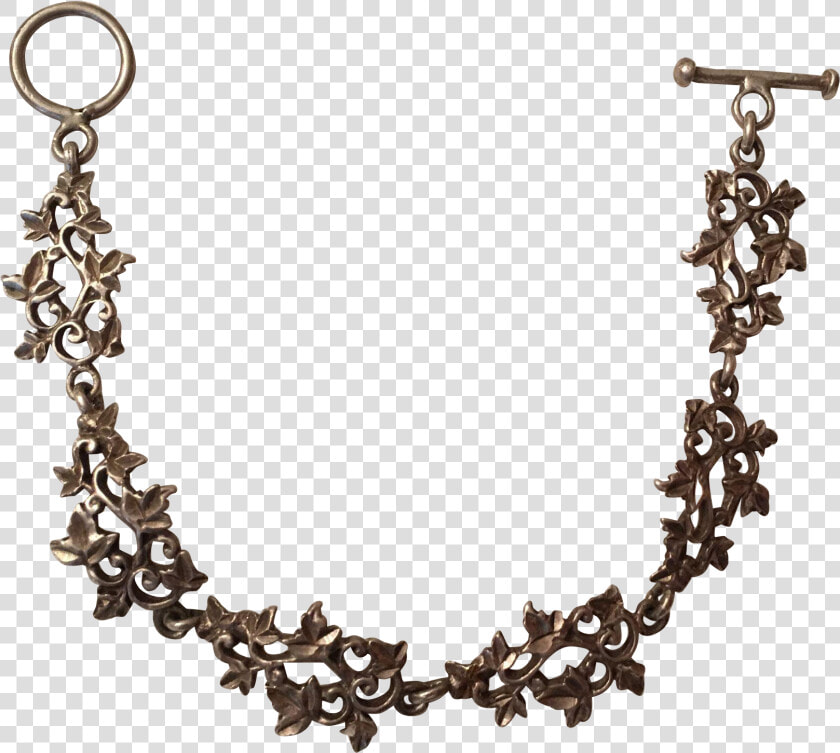 Vintage Sterling Silver Mexico Ivy Leaf Link Bracelet   Necklace  HD Png DownloadTransparent PNG