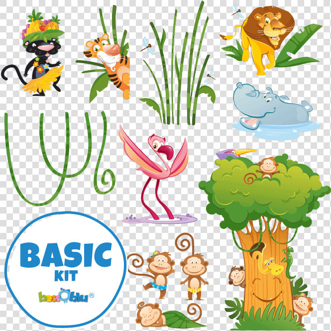 Wall Stickers For Kids Basik Kitthe Great Jungle   Tree Kids Png  Transparent PngTransparent PNG