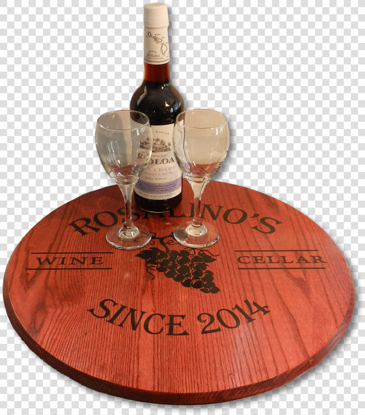 Personalized Wine Cellar Wine Barrel Head Lazy Susan   Champagne  HD Png DownloadTransparent PNG