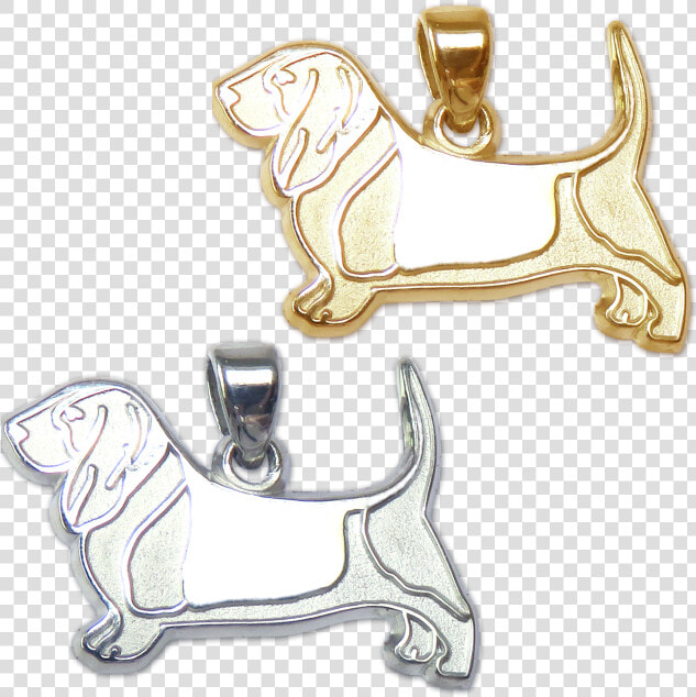 Basset Hound Charm Or Pendant In Sterling Silver Or   Cardigan Welsh Corgi  HD Png DownloadTransparent PNG