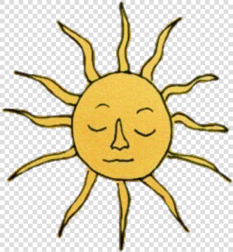 Yellow Amarillo Aesthetic Random Sun Sol   Aesthetic Sun Drawing  HD Png DownloadTransparent PNG