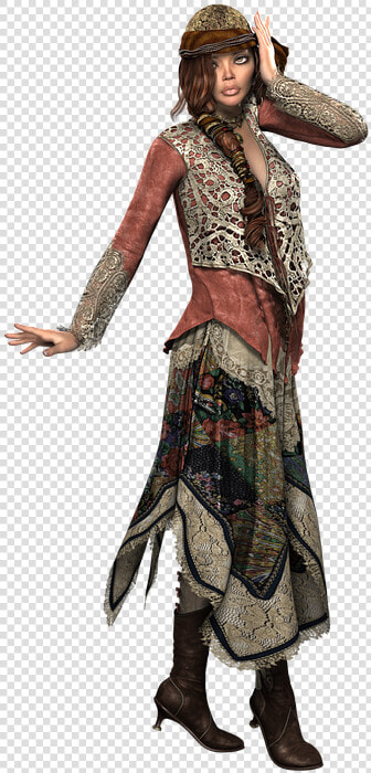 Boho  Fashion  Girl  Young  Woman  Romantic  Attractive   Boho Fashion Illustrations  HD Png DownloadTransparent PNG