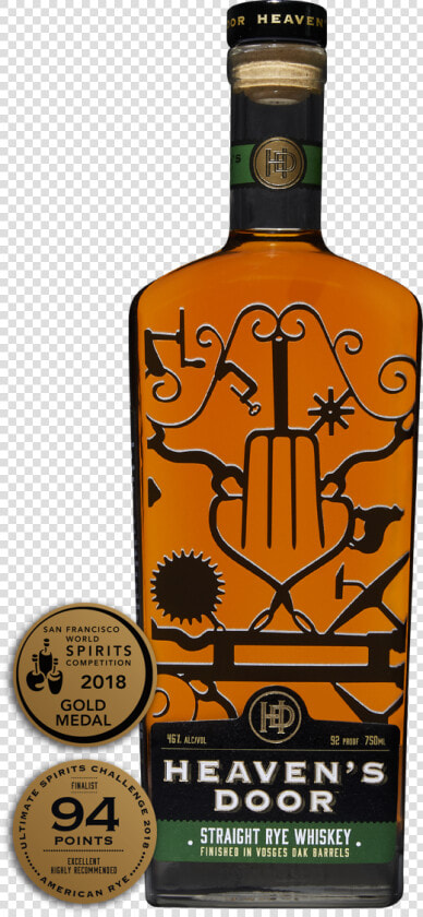 Heaven’s Door Straight Rye Whiskey   Heaven  39 s Door Rye Whiskey  HD Png DownloadTransparent PNG