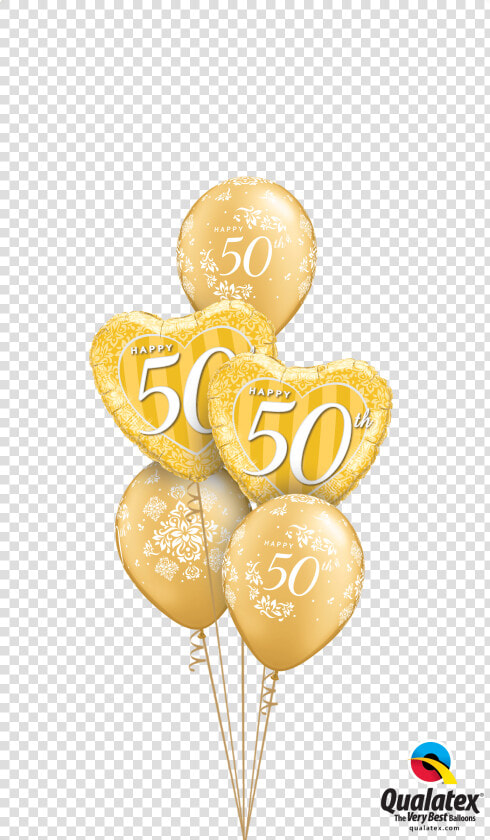 Get 50th Anniversary Classic Helium Balloons Delivered   50th Wedding Anniversary Balloon Bouquet  HD Png DownloadTransparent PNG