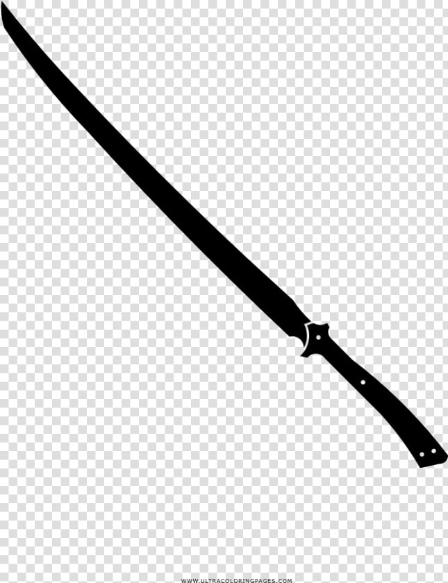 Katana Coloring Page   Eraser  HD Png DownloadTransparent PNG