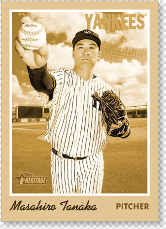 Masahiro Tanaka 2019 Heritage Baseball Base Poster   Baseball Player  HD Png DownloadTransparent PNG