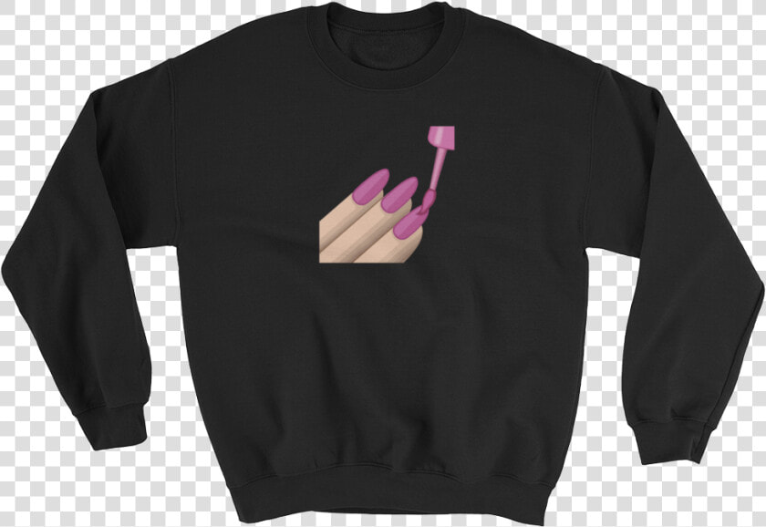 Nail Polish Emoji Long Sleeve Swish Embassy Class   Crew Neck  HD Png DownloadTransparent PNG