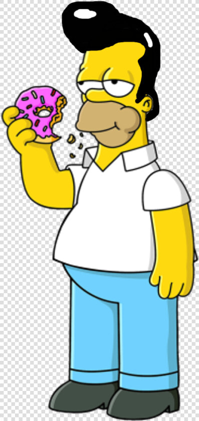 Homer Simpson With Elvis Presley S Hair By Darthraner83   Homer Simpson  HD Png DownloadTransparent PNG