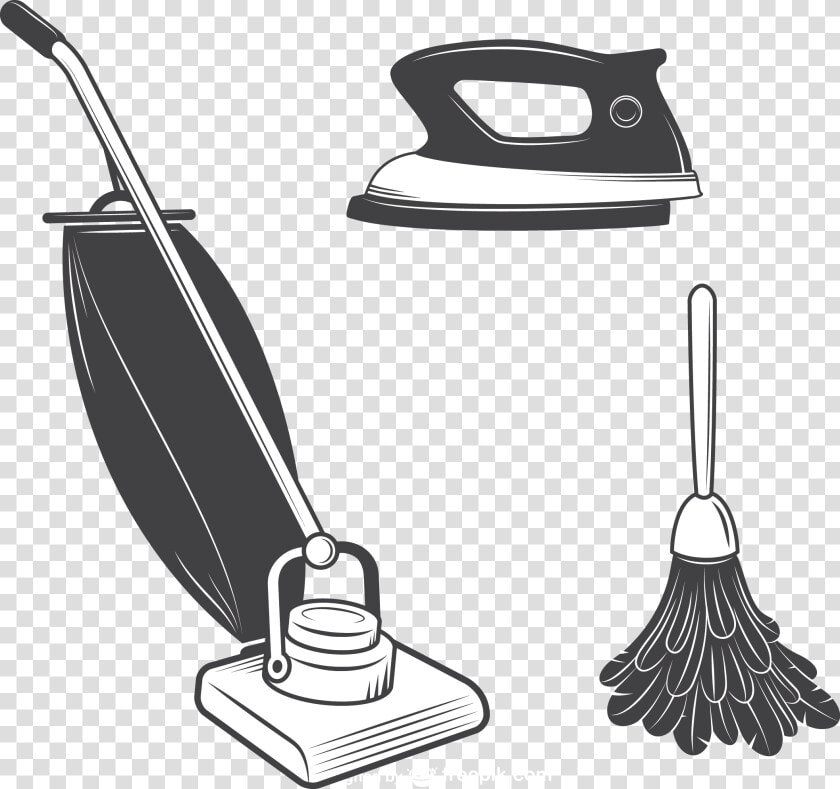 Vector Vacuum Mop Bucket   Broom And Vacuum Vector  HD Png DownloadTransparent PNG