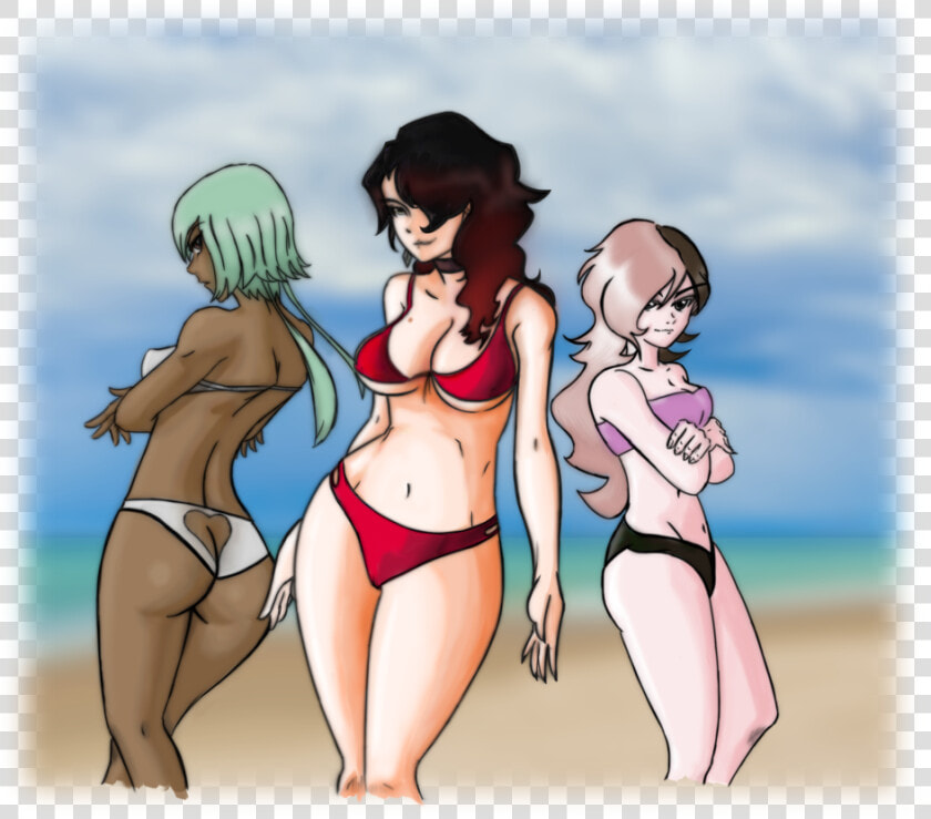 Pyrrha Nikos Bikini Swimwear Cartoon Fictional Character   Rwby Pyrrha Nikos Sexy  HD Png DownloadTransparent PNG