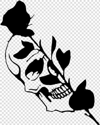  died  broken  skeleton  black  tumbl  blackrose  rose   Illustration  HD Png DownloadTransparent PNG