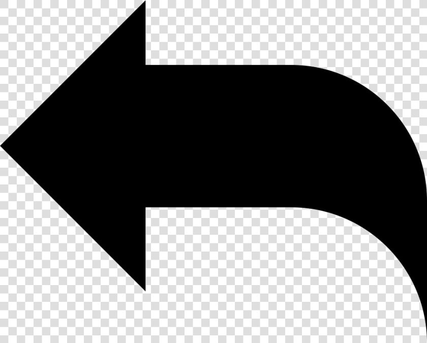 Reply Black Left Arrow Interface Symbol   Reply Symbol Png  Transparent PngTransparent PNG