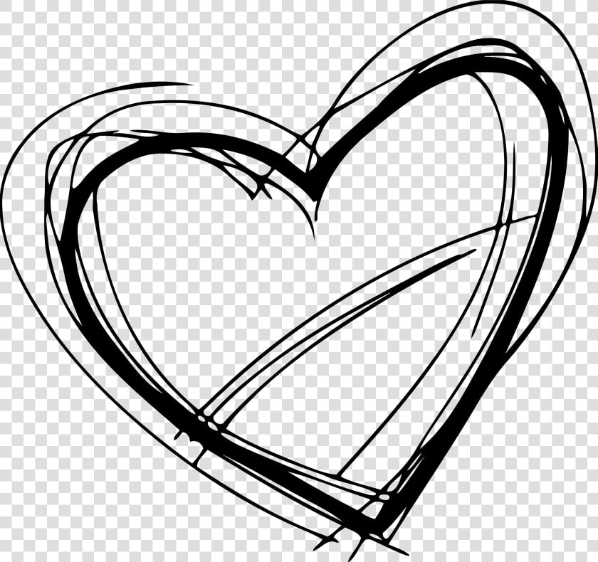 Clip Art Heart Sketch Free Techflourish   Heart Black And White Sketch  HD Png DownloadTransparent PNG