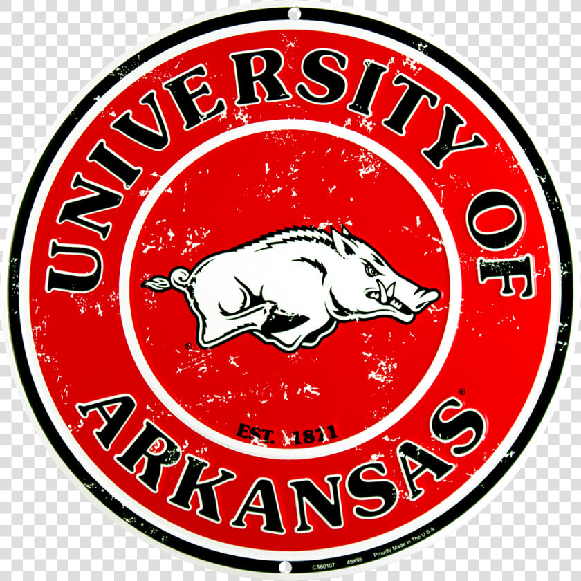 Arkansas Razorbacks Circle Sign   Circle  HD Png DownloadTransparent PNG