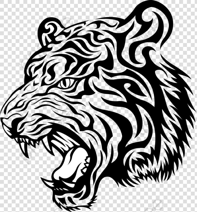 Transparent Tiger Clipart   Black Tiger Vector Png  Png DownloadTransparent PNG