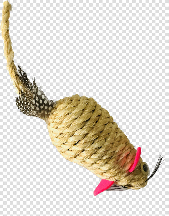 Hagen Crazy Claws Sisal Rope Mouse With Feather Cat   Feather Cat Toy Transparent  HD Png DownloadTransparent PNG