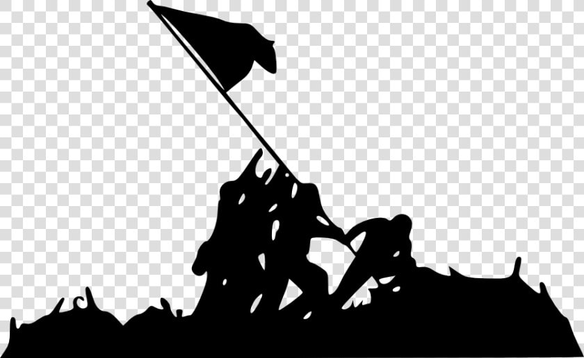 Iwo Jima Flag Silhouette  HD Png DownloadTransparent PNG