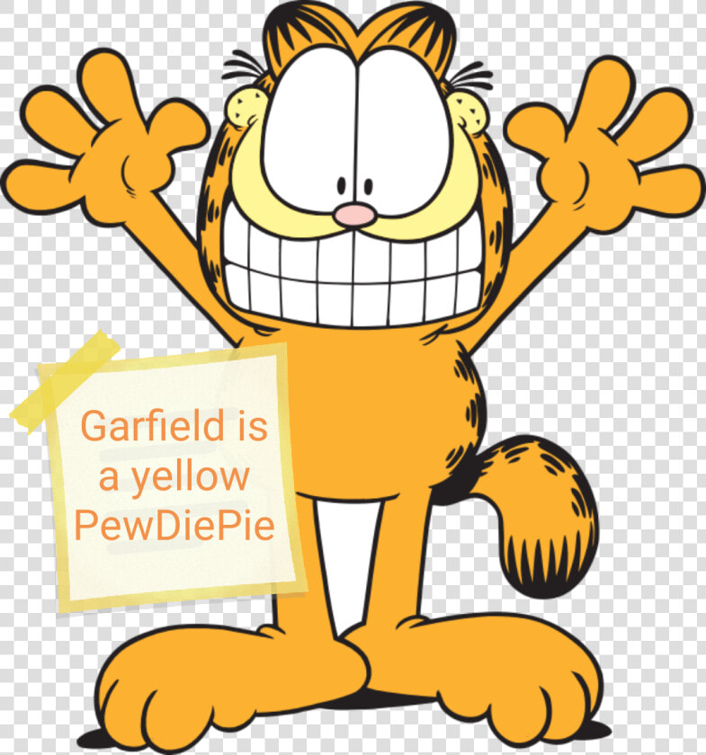 Garfield Is A Yellow Pewdiepie   Odie Garfield  HD Png DownloadTransparent PNG