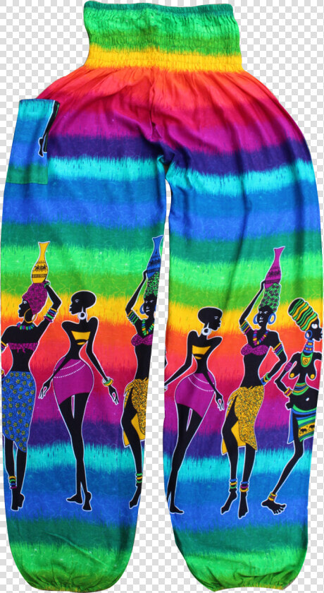 Blue Rainbow Tribal Harem Pants Bohemian Island  HD Png DownloadTransparent PNG