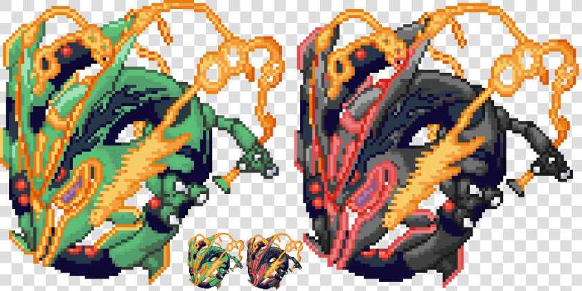 Mega Rayquaza Gen 3 Sprite  HD Png DownloadTransparent PNG