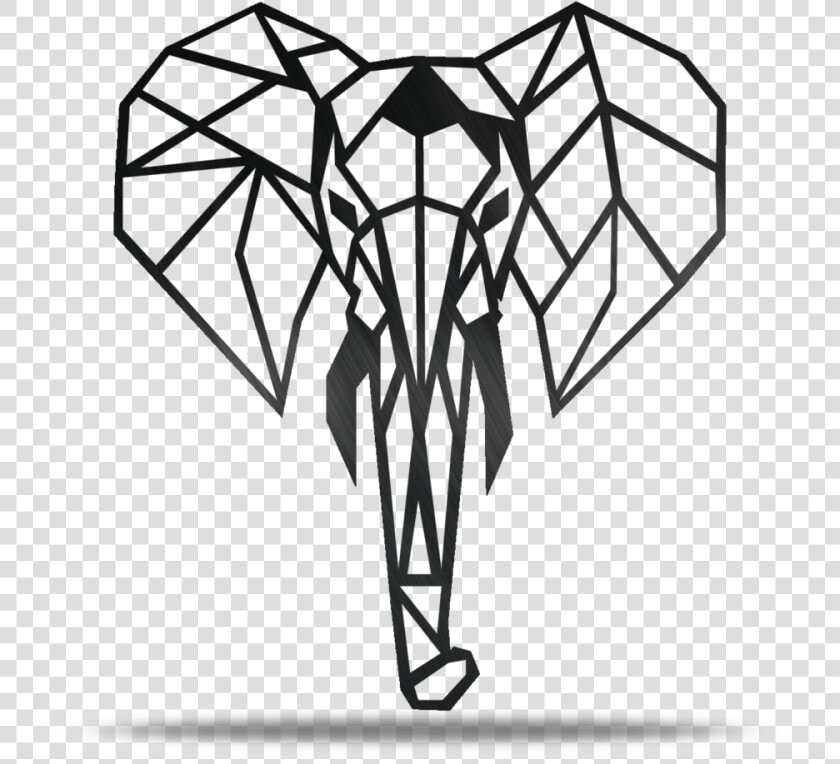 Geometric Elephant Metal Wall Art   Metal Elephant Wall Art  HD Png DownloadTransparent PNG