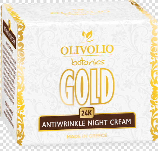 Olivolio Gold 24k Anti wrinkle Night Face Cream 50   Box  HD Png DownloadTransparent PNG