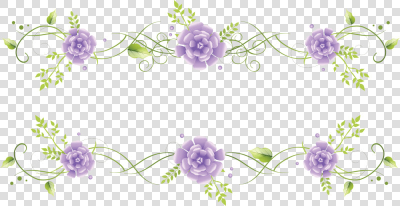 Blue Flower Border Vignette Free Clipart Hq   Purple Floral Borders Png  Transparent PngTransparent PNG